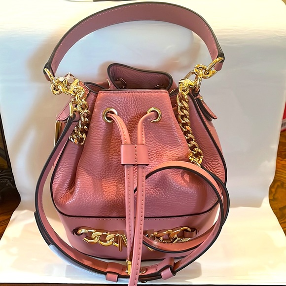 Michael Kors Bags | Michael Kors Small Bucket Crossbody Bag Suri | Color: Brown/Pink | Size: Os | Lenanahshal's Closet